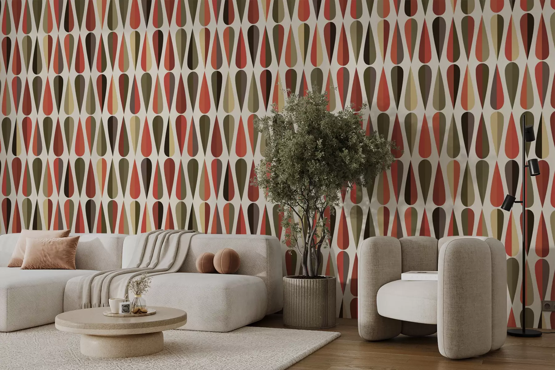 Шпалери Ретро краплі 70-х років u51626