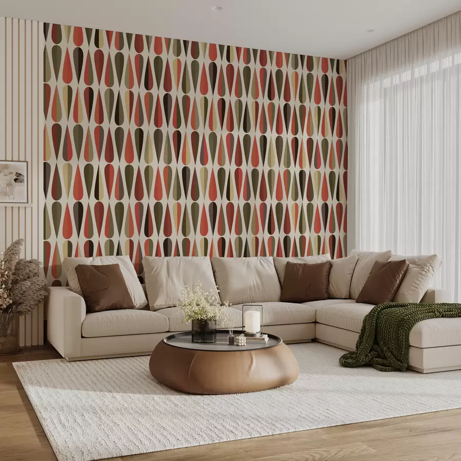 Шпалери Ретро краплі 70-х років u51626