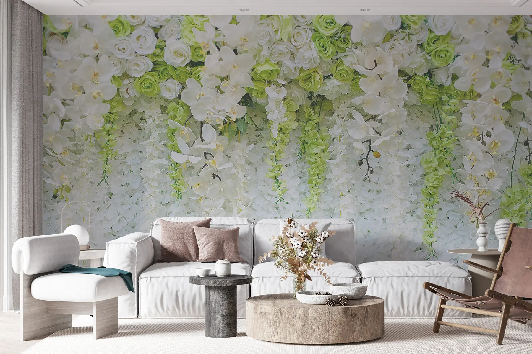 Шпалери Ніжні гірлянди квітів u17939