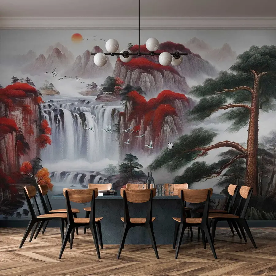 Шпалери Водоспад японського стилю u36222