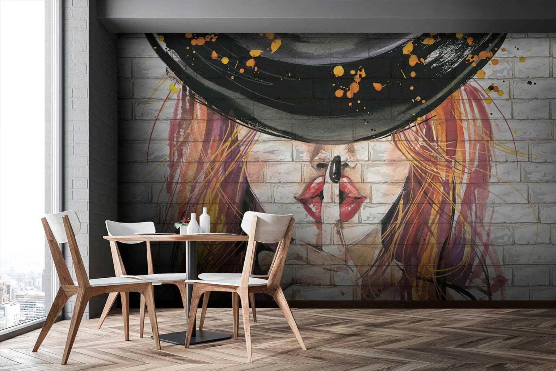 Шпалери Дівчина з капелюхом u67648