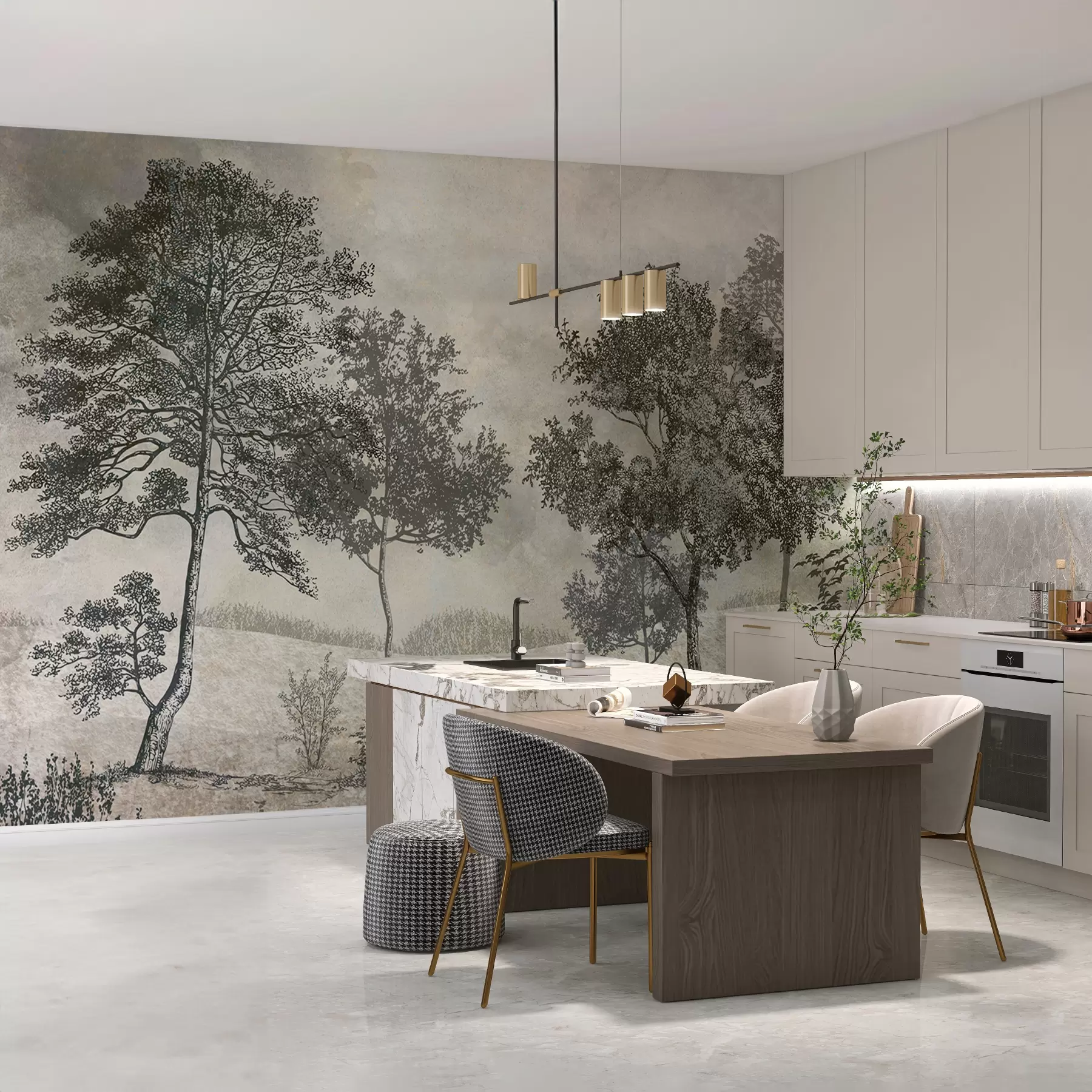 Шпалери Старовинні дерева u80030