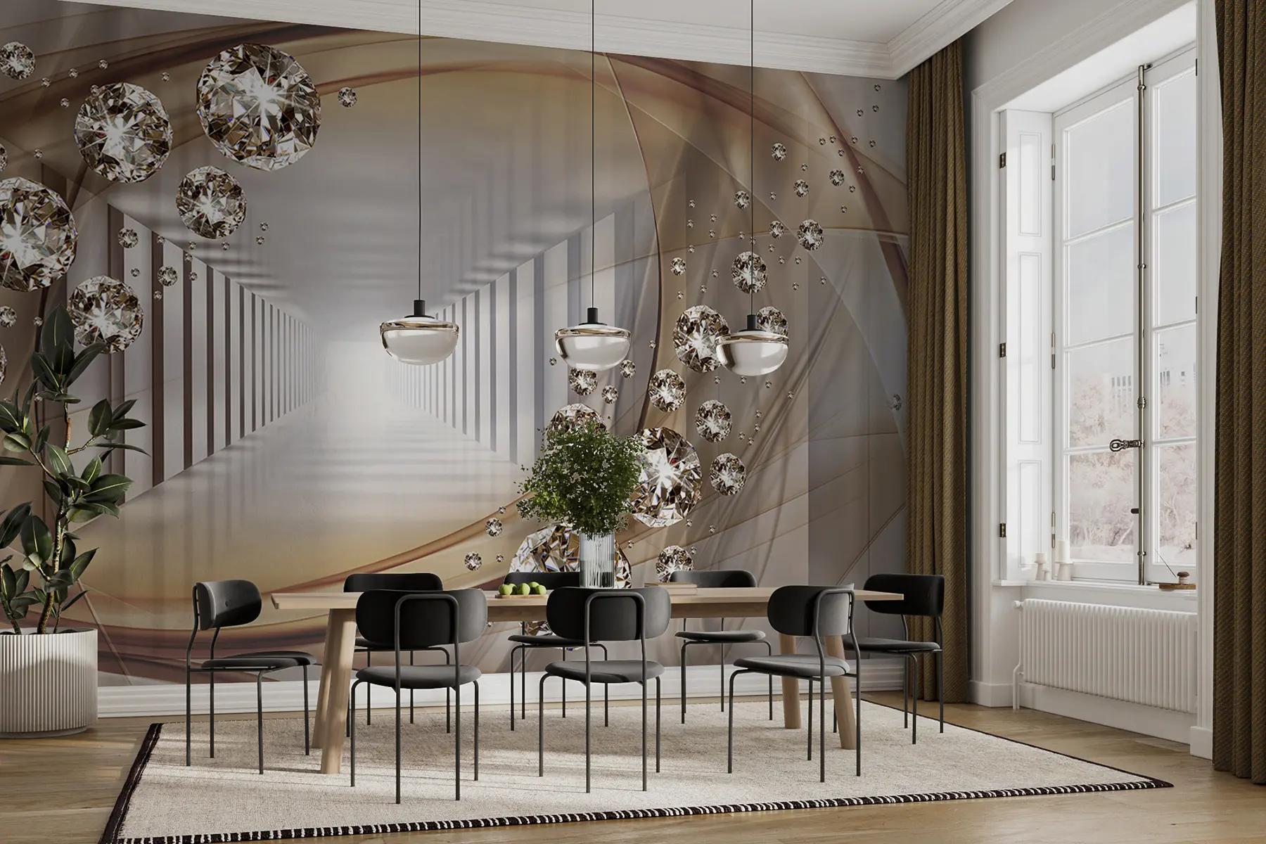 Шпалери Тунель зі стразами u79958d2