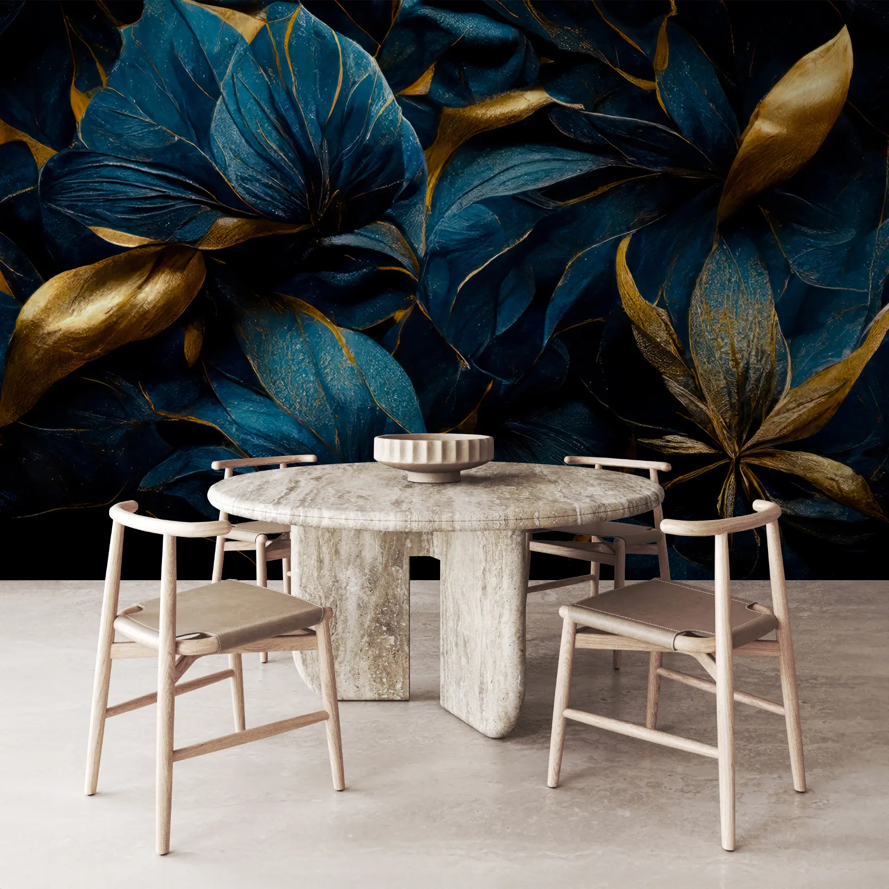 Шпалери Блакитні королівські квіти u74140d1