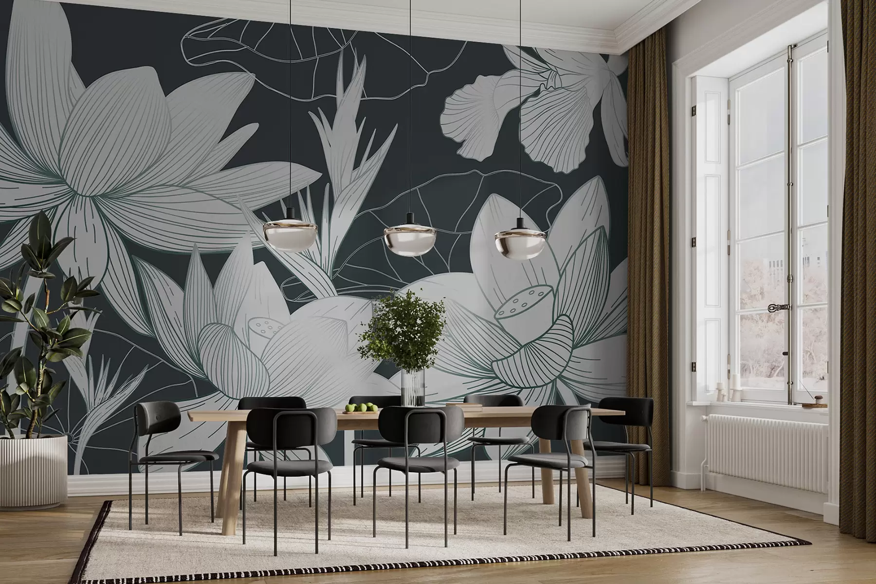 Шпалери Тропічні квіти w00323