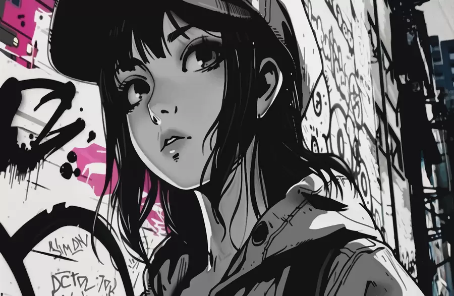 Шпалери Аніме дівчина w00973