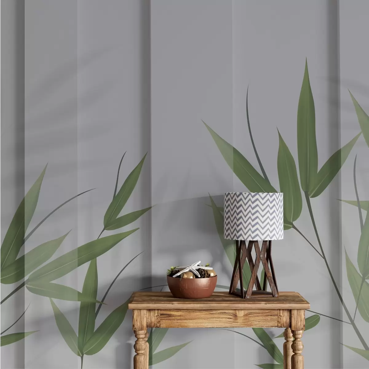 Шпалери Пишне листя на м'якому тлі w00777