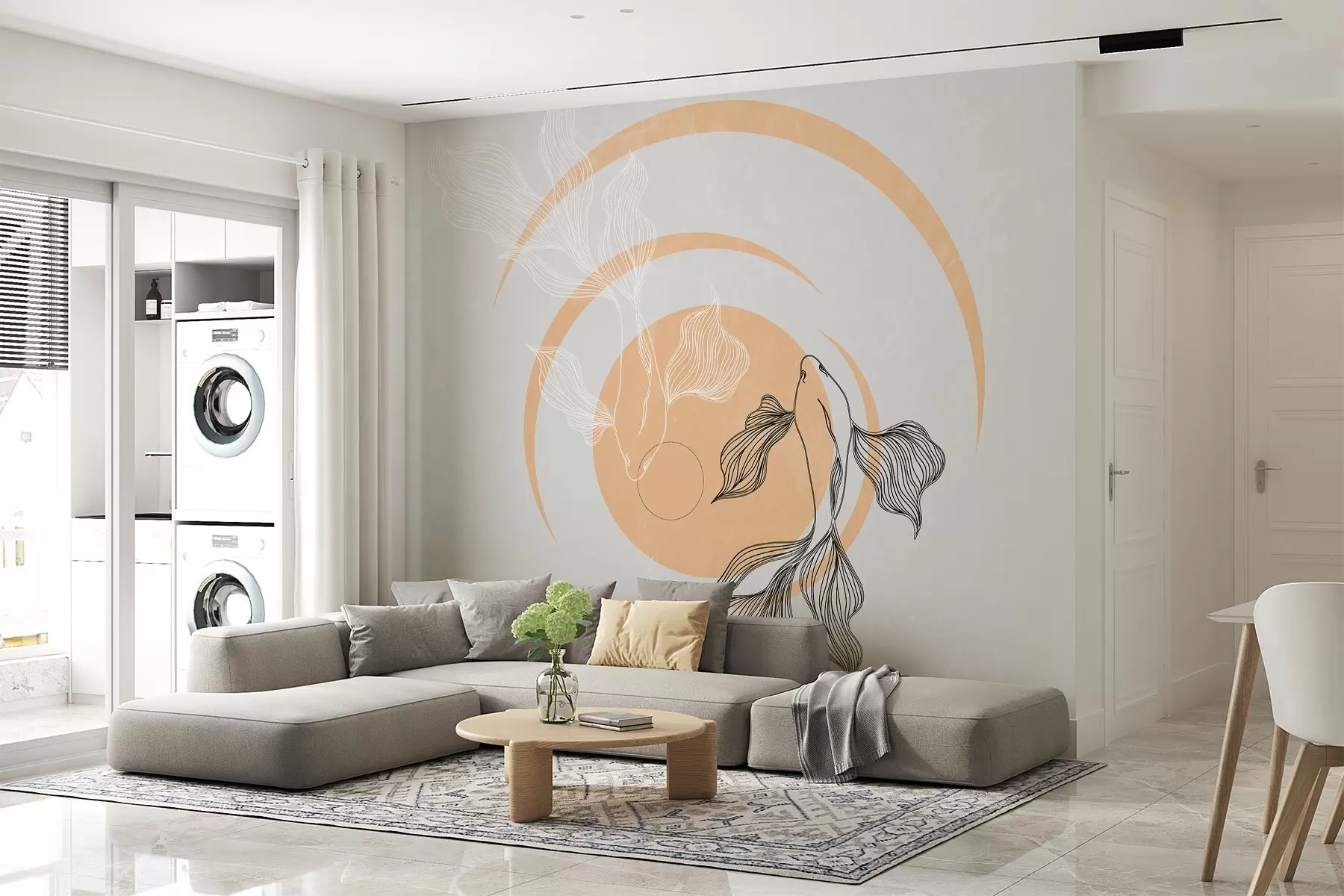 Шпалери Елегантні рибки коі в безтурботному русі w00823v2