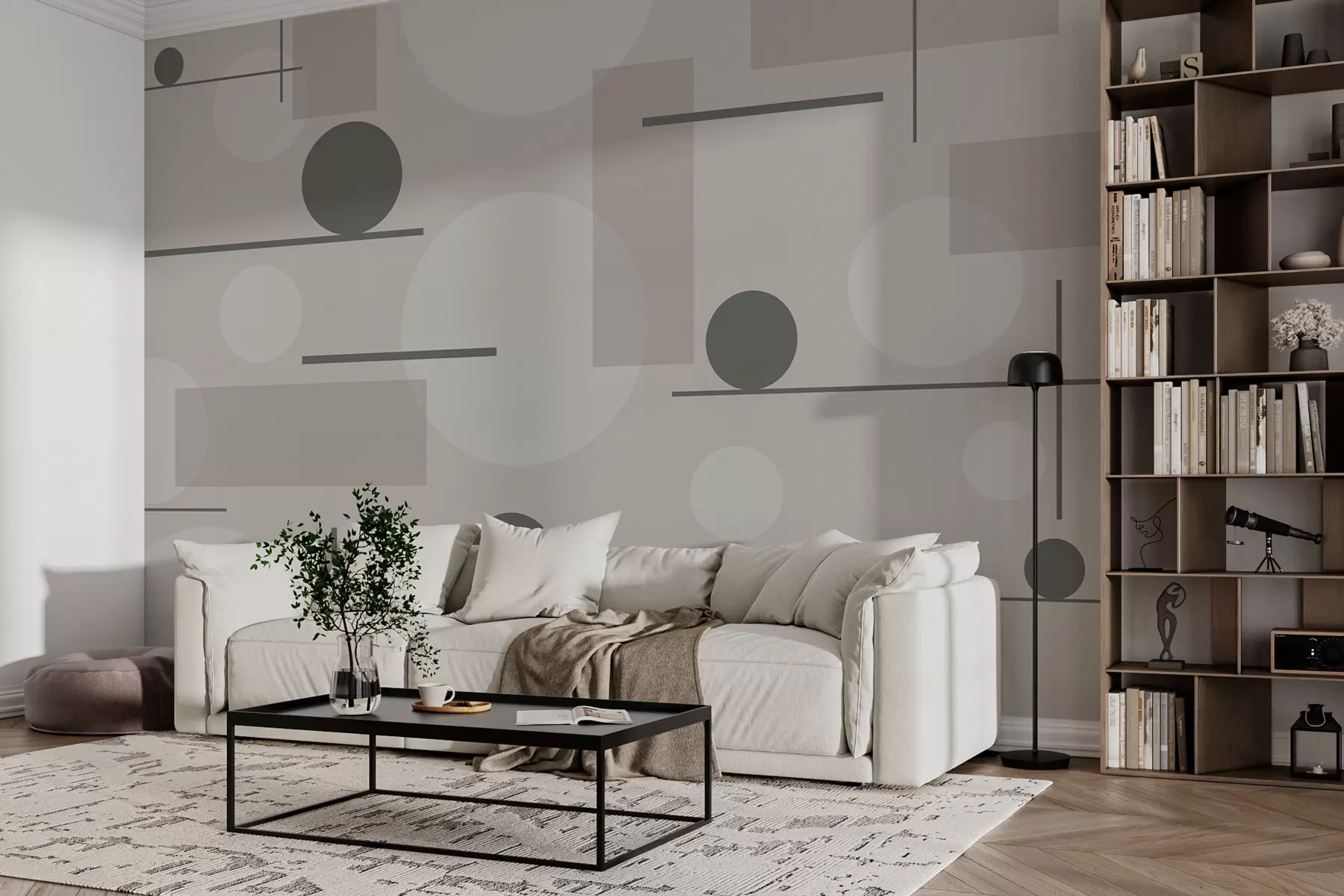 Шпалери Геометричні фігури в пастельних тонах w02321