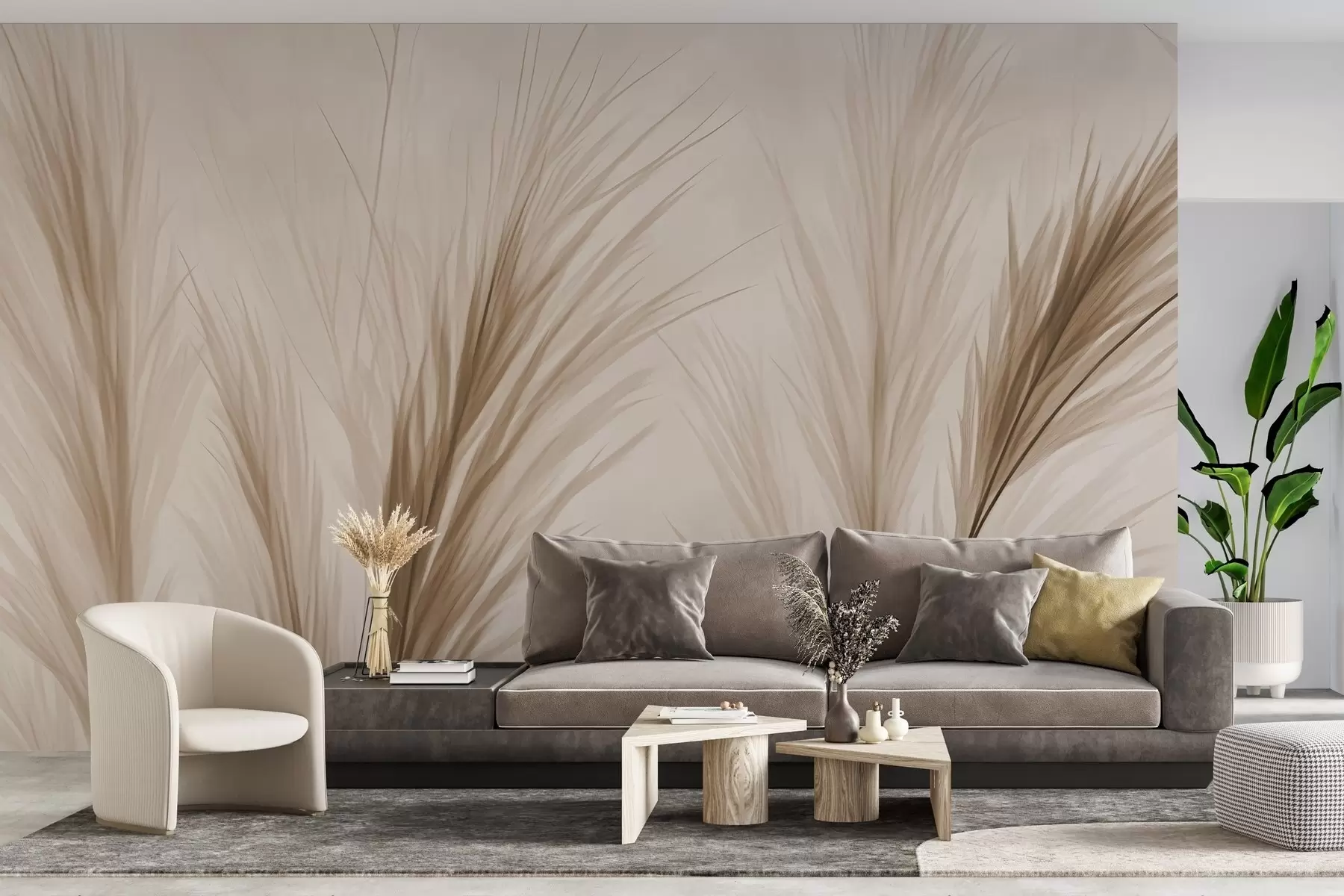 Шпалери Намальовані розкішні колоски w02506