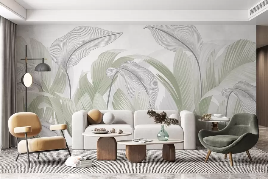 Шпалери Пишне листя w02508v3