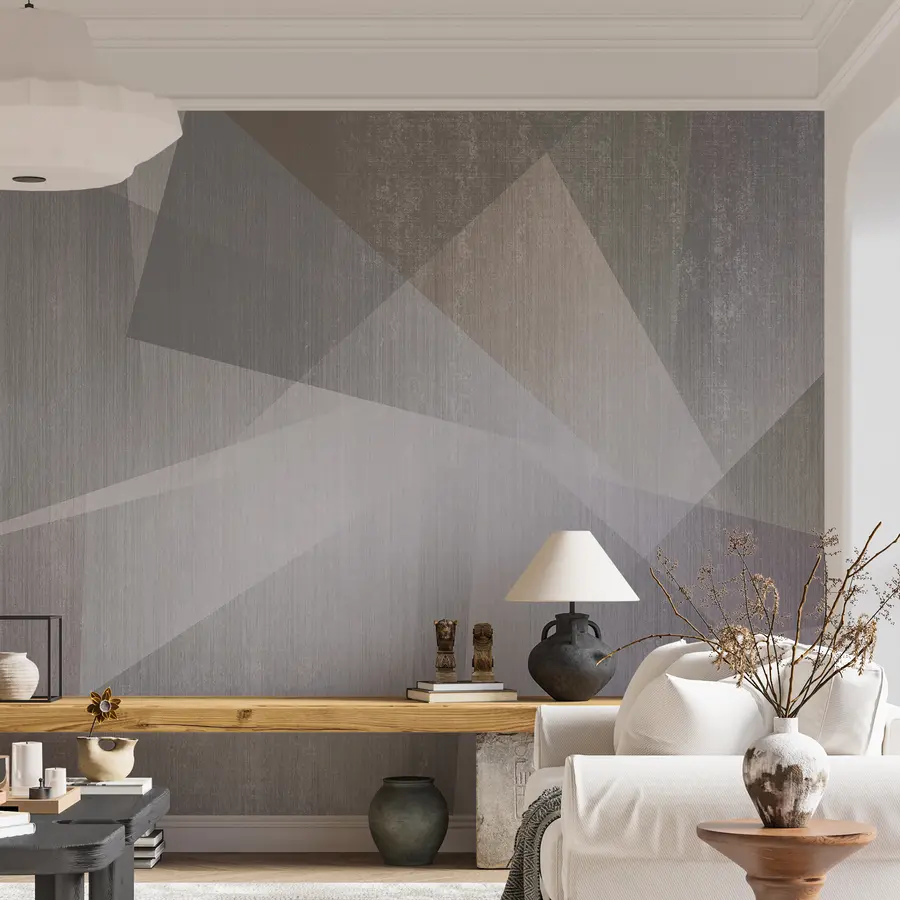 Шпалери Прямокутник, сірий е арт u45929