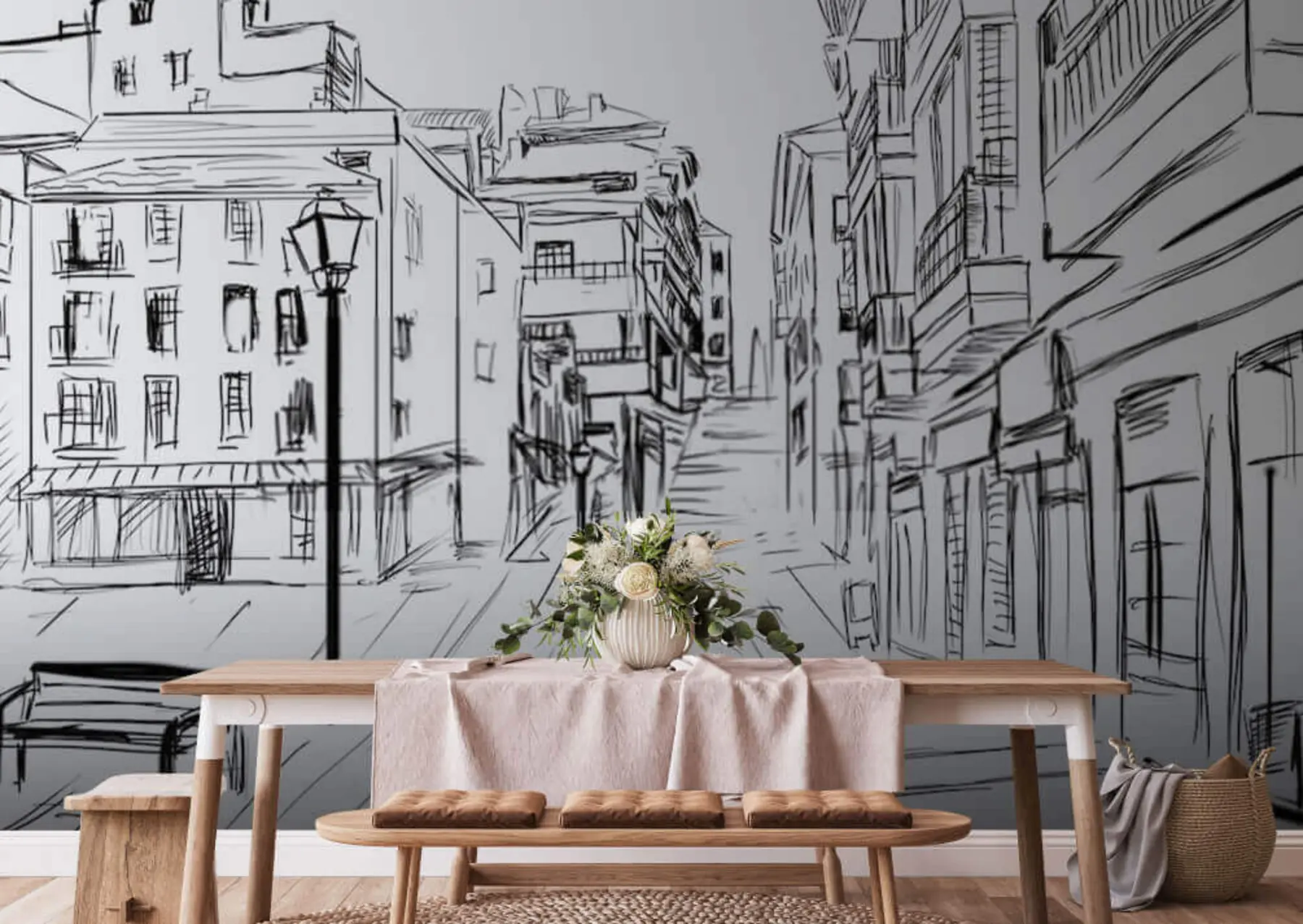 Шпалери Будівля, чорна е інфраструктура u51061