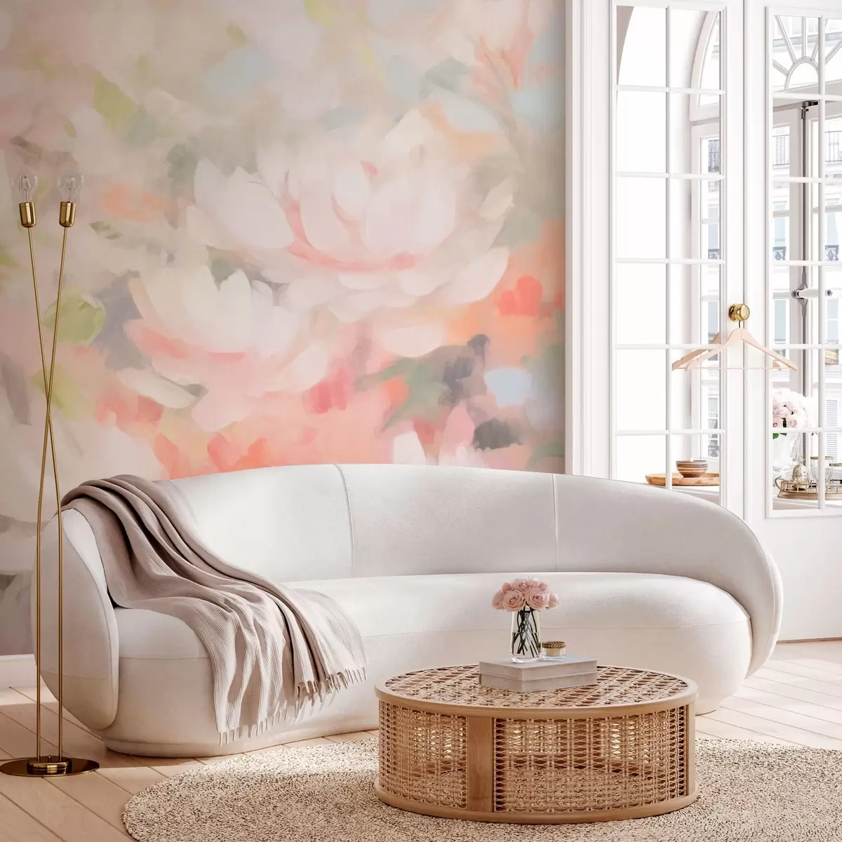 Шпалери Рожеві квіти w08547