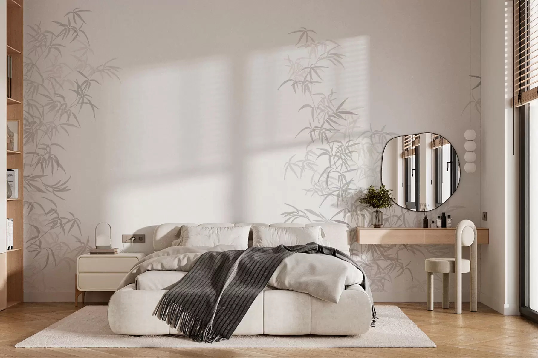 Шпалери Бамбуковий мінімалізм вабі-сабі w08555