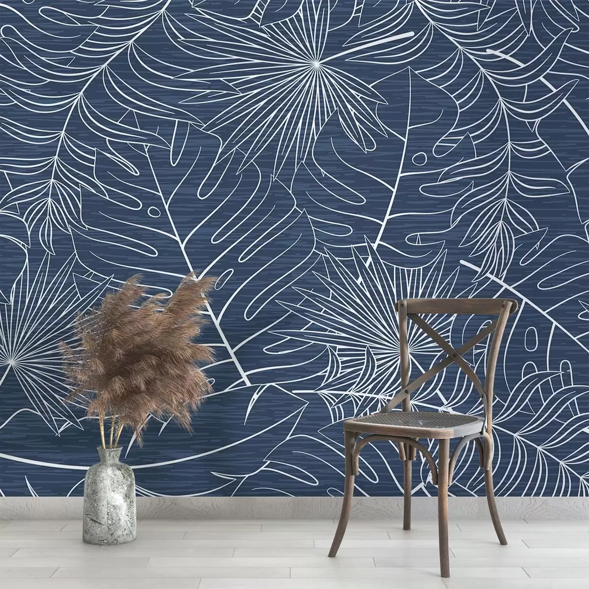 Шпалери Тропічне листя в графічному стилі w02695v1