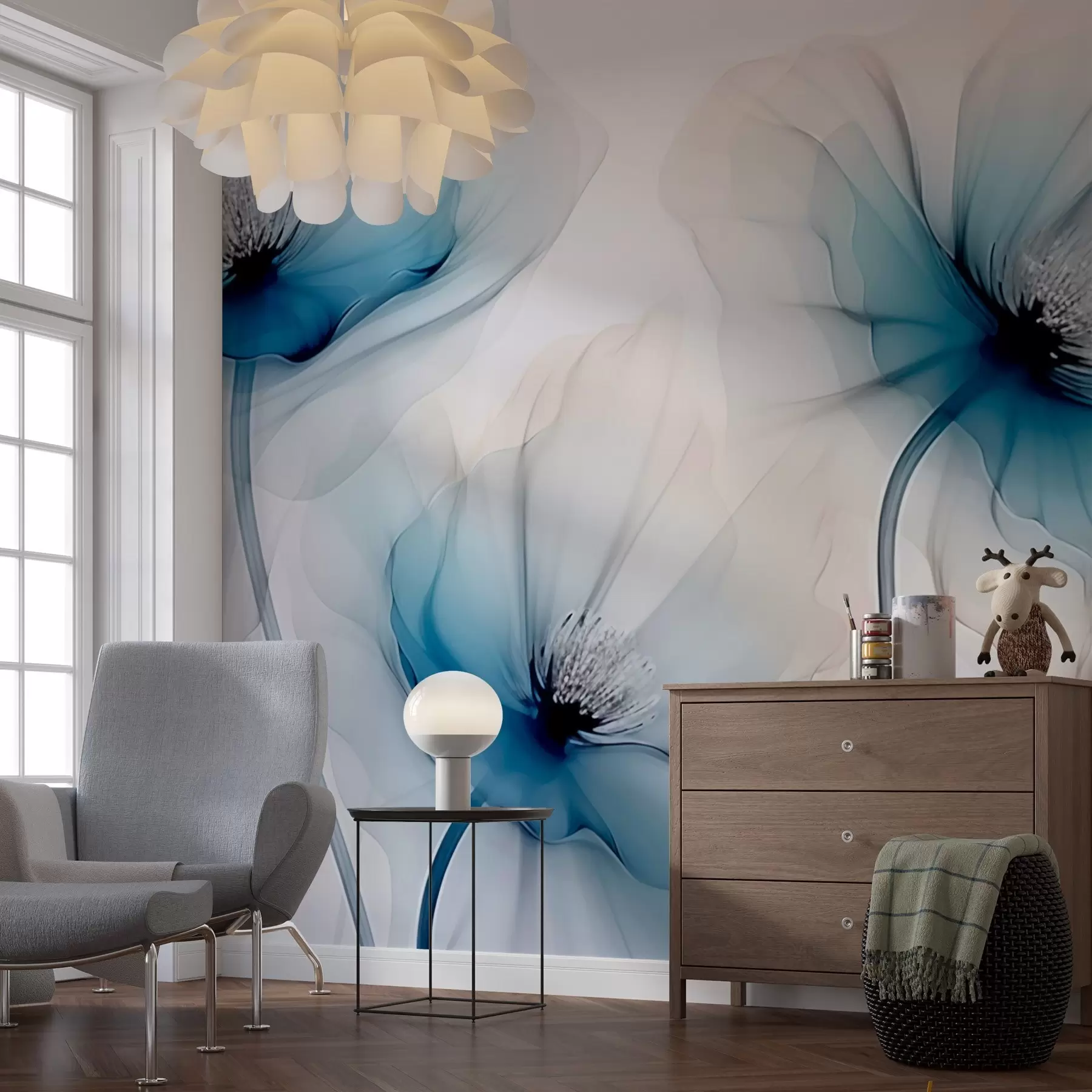 Шпалери Прозорі квіти w02696