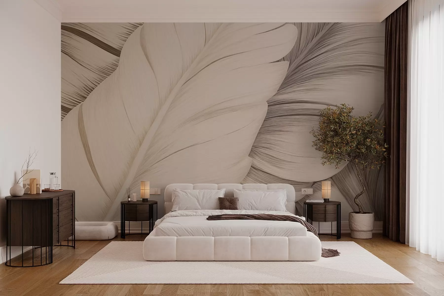 Шпалери Велике листя w02859