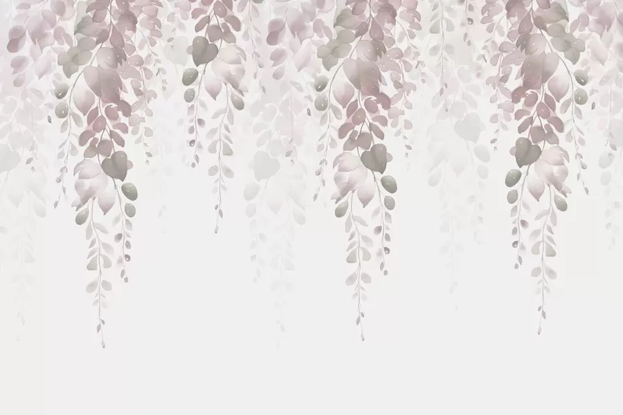Шпалери Висячі гілки з листям імітують акварель w02885