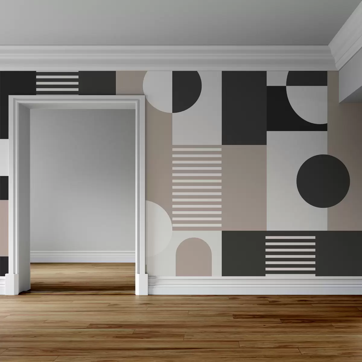 Шпалери Геометричні фігури в темних кольорах w02916v3