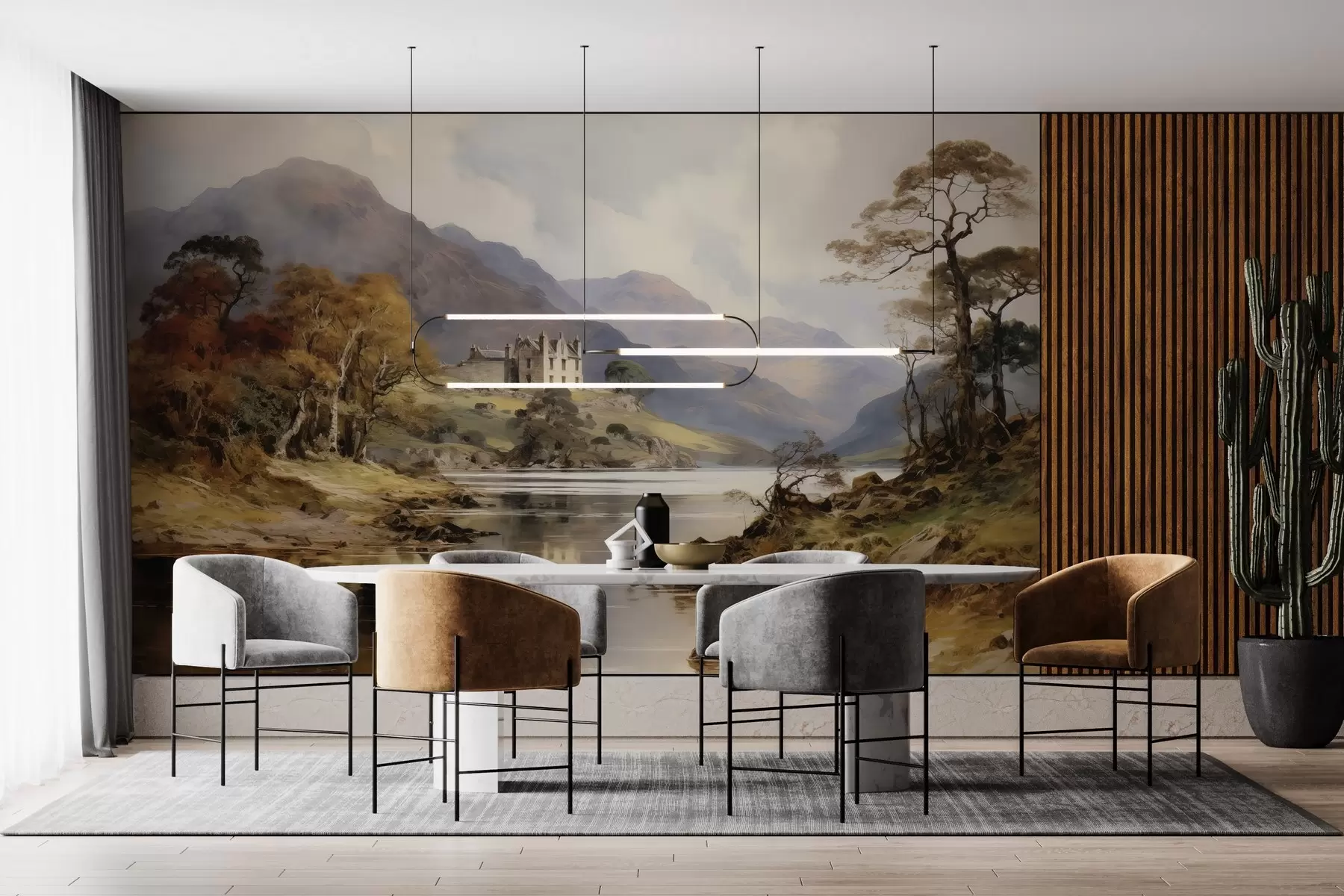 Шпалери Акварельний вид на гори w02975