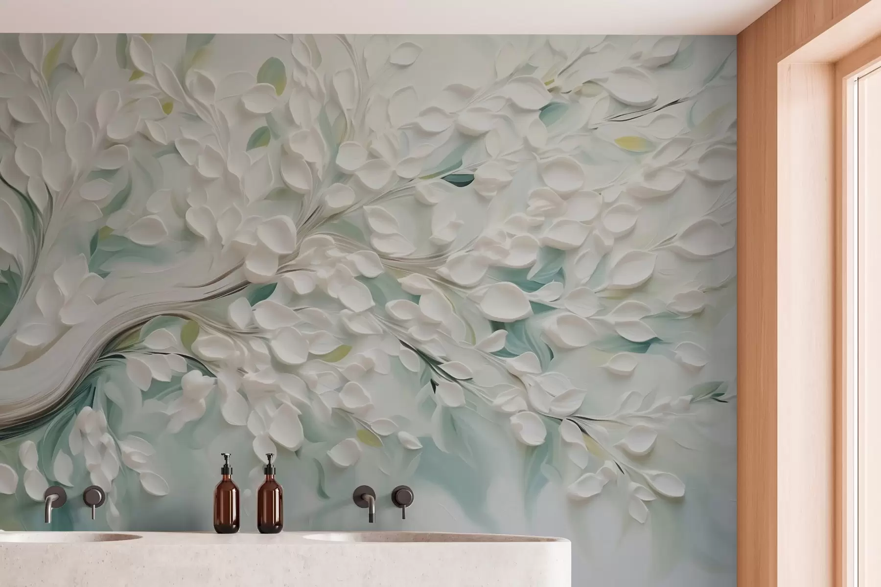 Шпалери Абстрактні мазки, що імітують дерево w03065