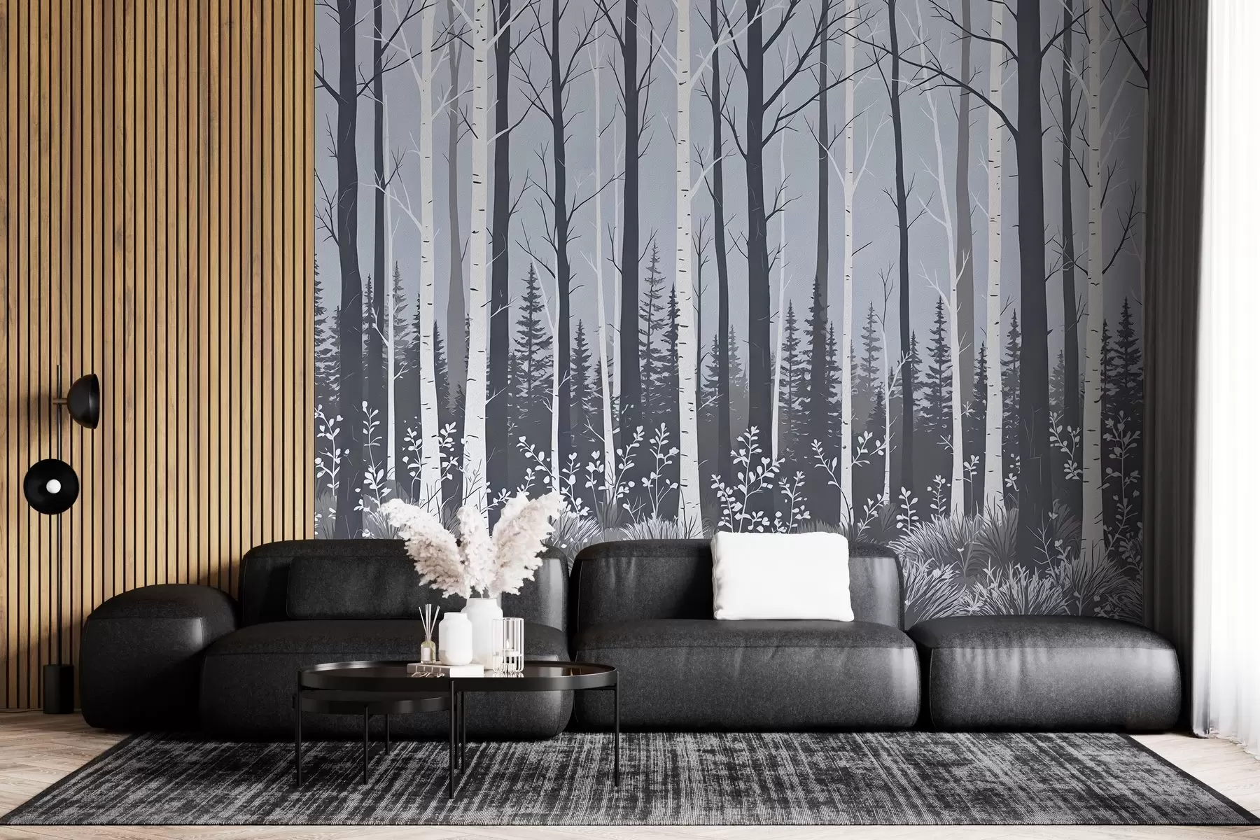 Шпалери Стилізований гай олійними фарбами w03195v1