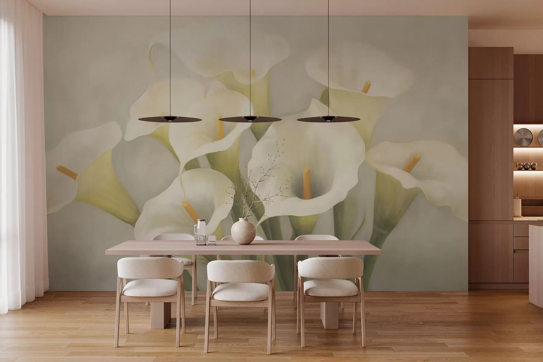 Шпалери Квіти кали w03216