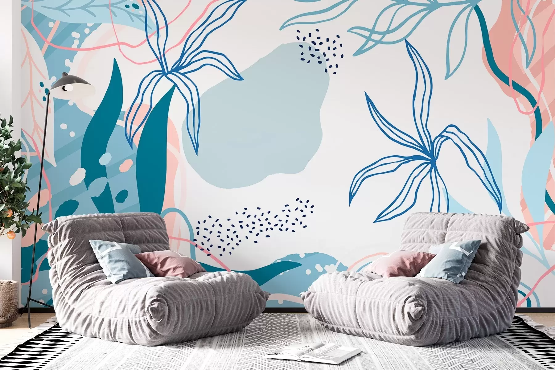 Шпалери Абстрактний ботанічний мотив w03272