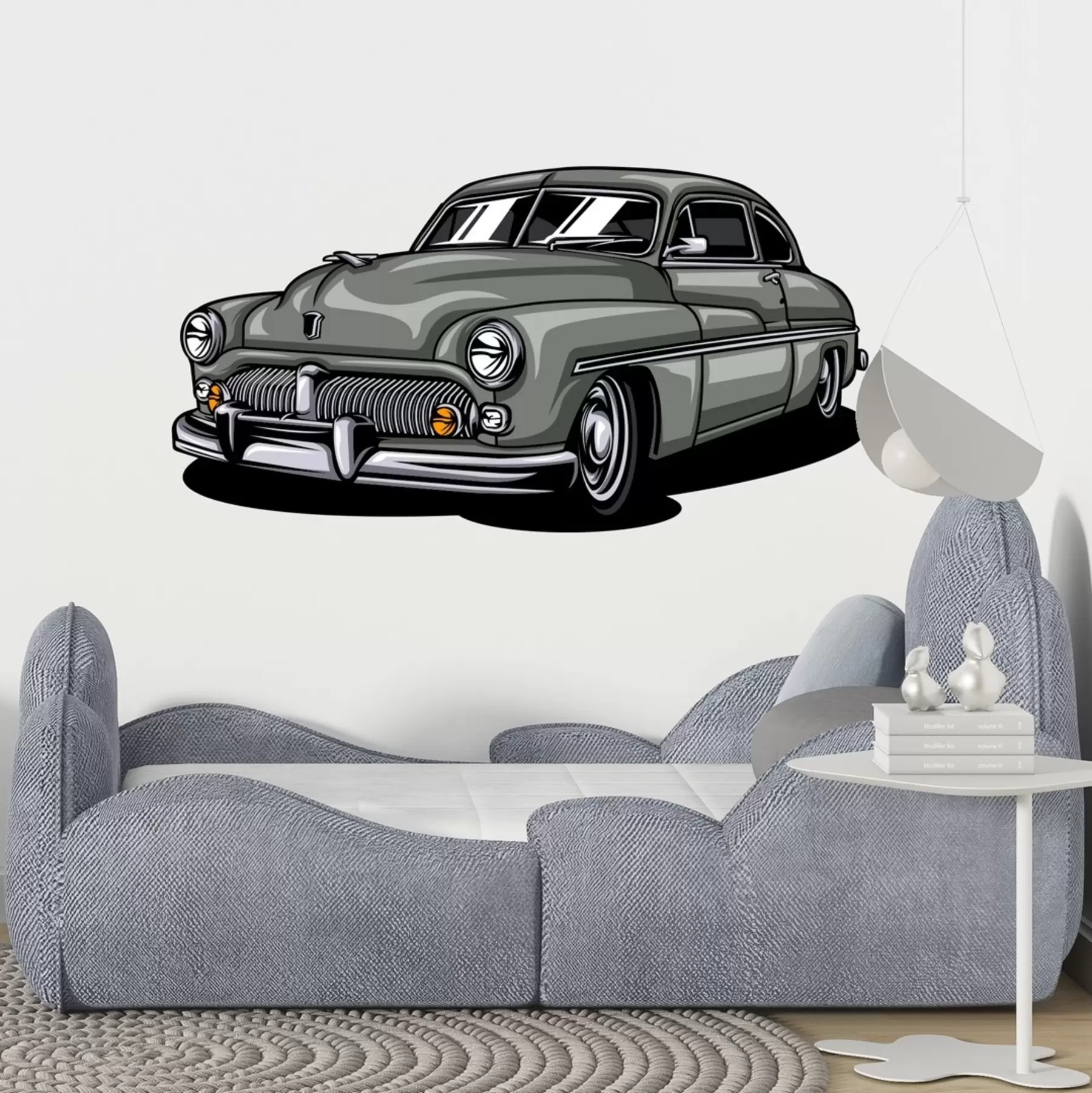Шпалери Класичний вінтажний сірий автомобіль n00058