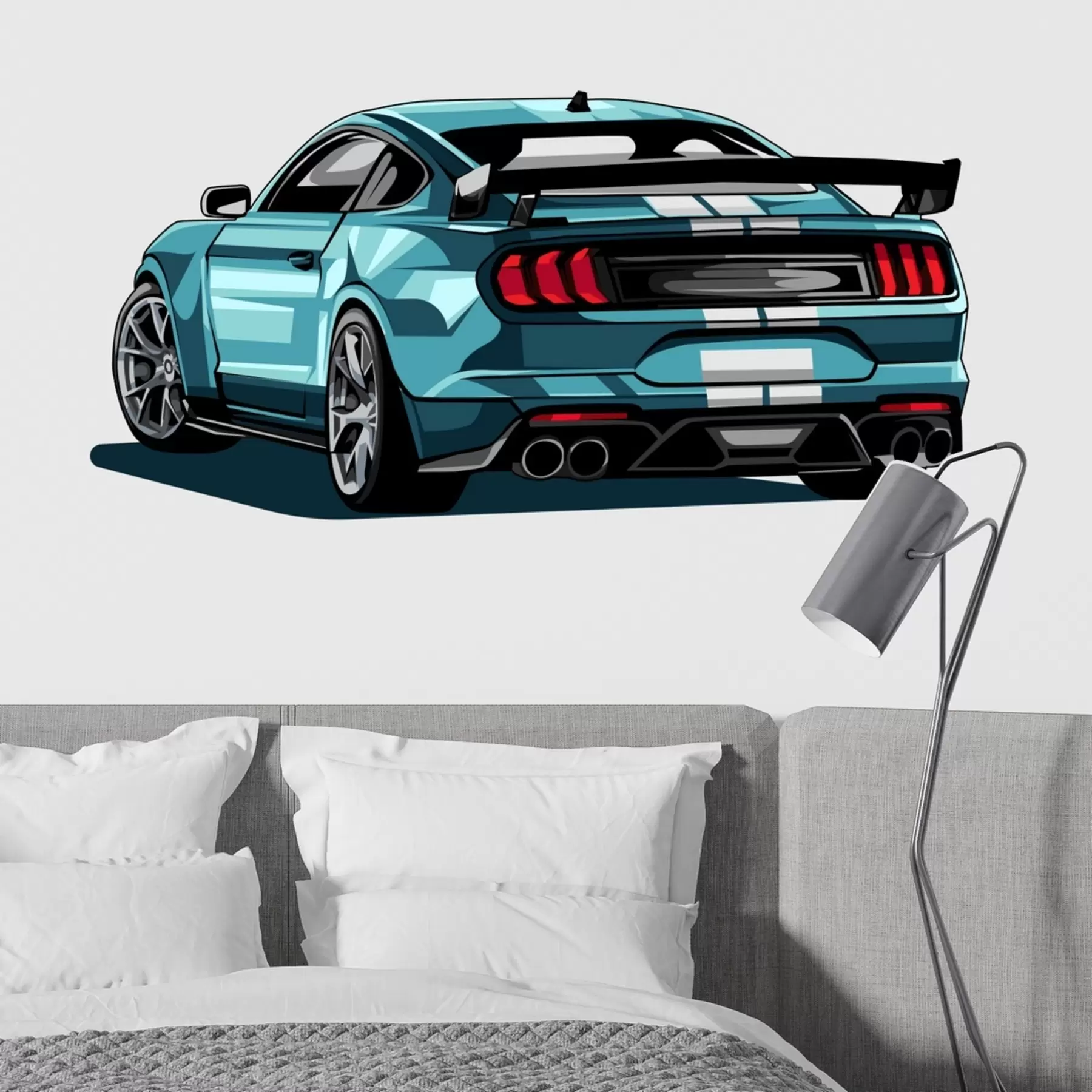 Шпалери Жовто-блакитна машина n00061