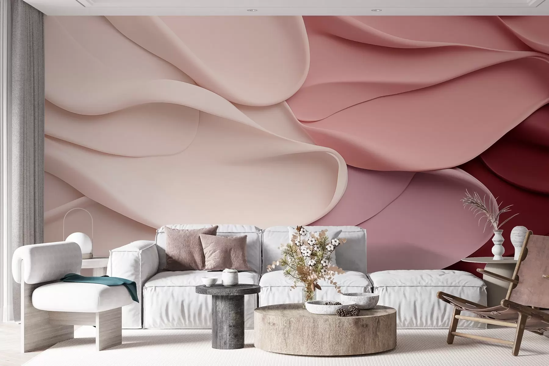 Шпалери Об'ємні пелюстки квітів w08881