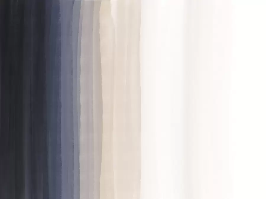 Шпалери Абстрактний мінімалістичний градієнтний принт з вертикальними смугами темно-синього, світло-персикового та білого кольорів w08915v1