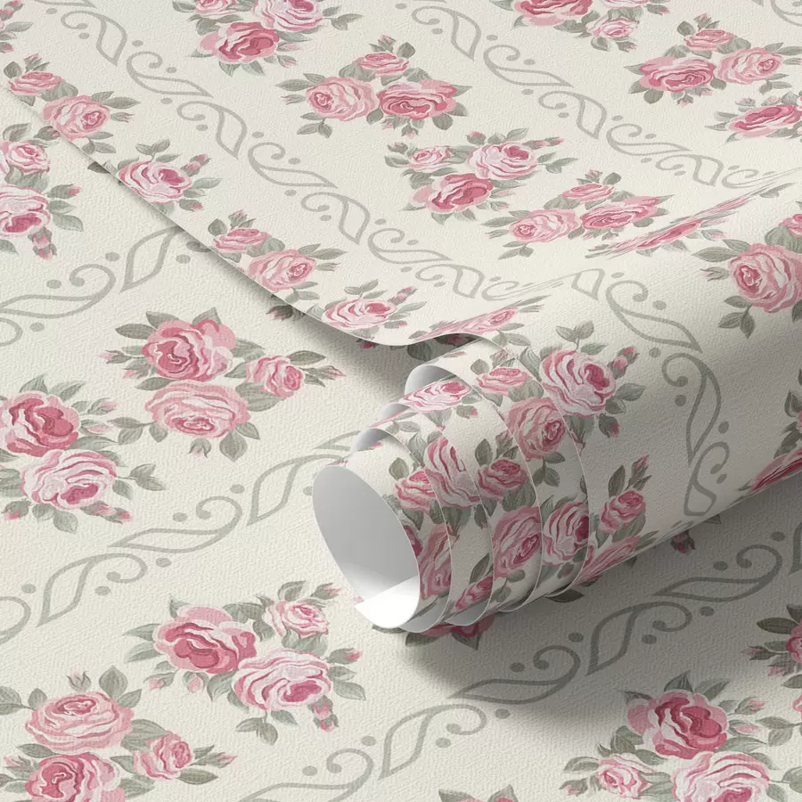 Шпалери Вертикальні смуги троянд a00028