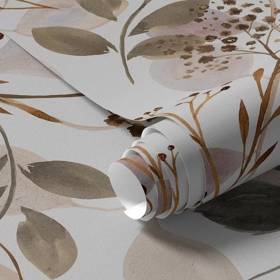 Шпалери Осіннє листя в стилі акварелі a00048