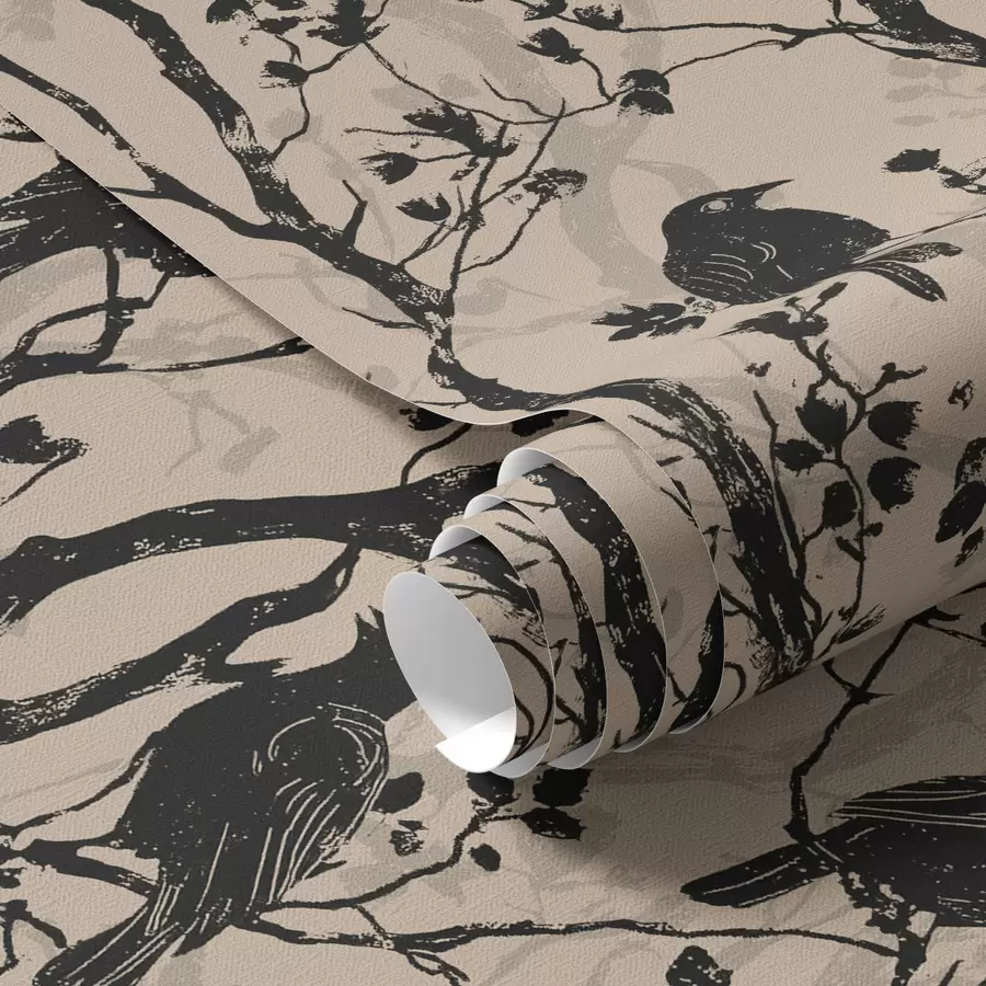 Шпалери Ворони на гілках a00082