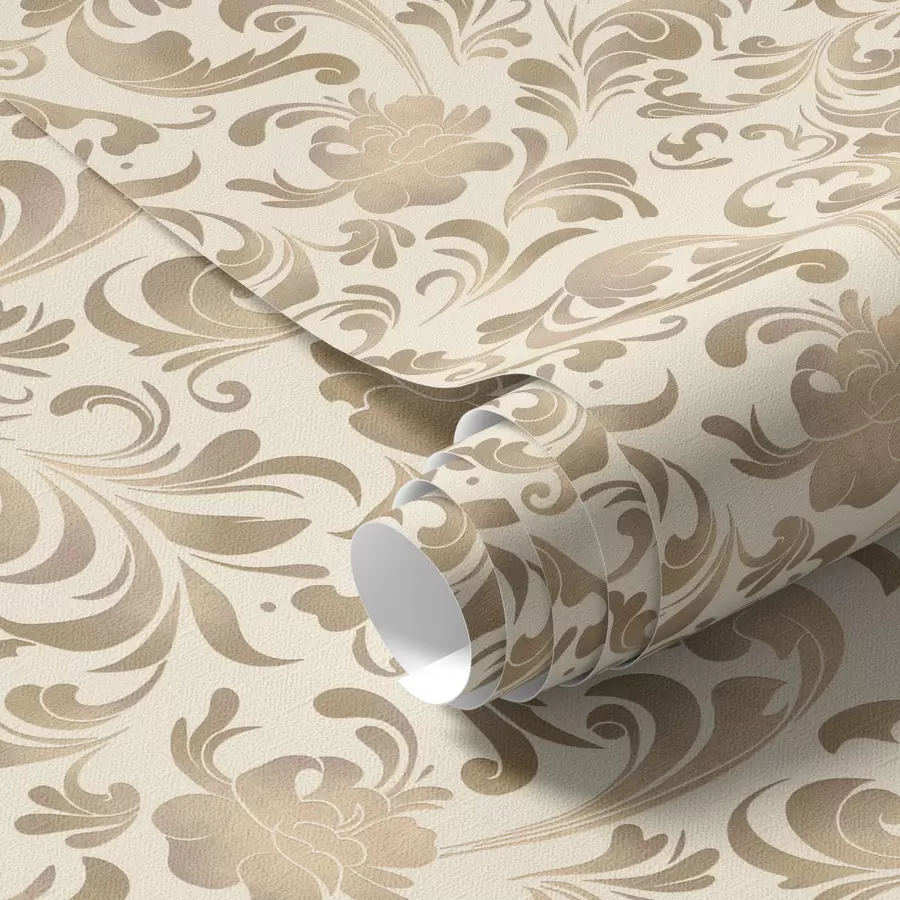 Шпалери Бежеві візерунки на світлому тлі a00084