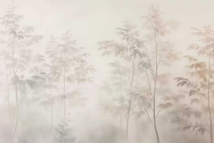 Шпалери Імітація дерев аквареллю теплих кольорів w03474