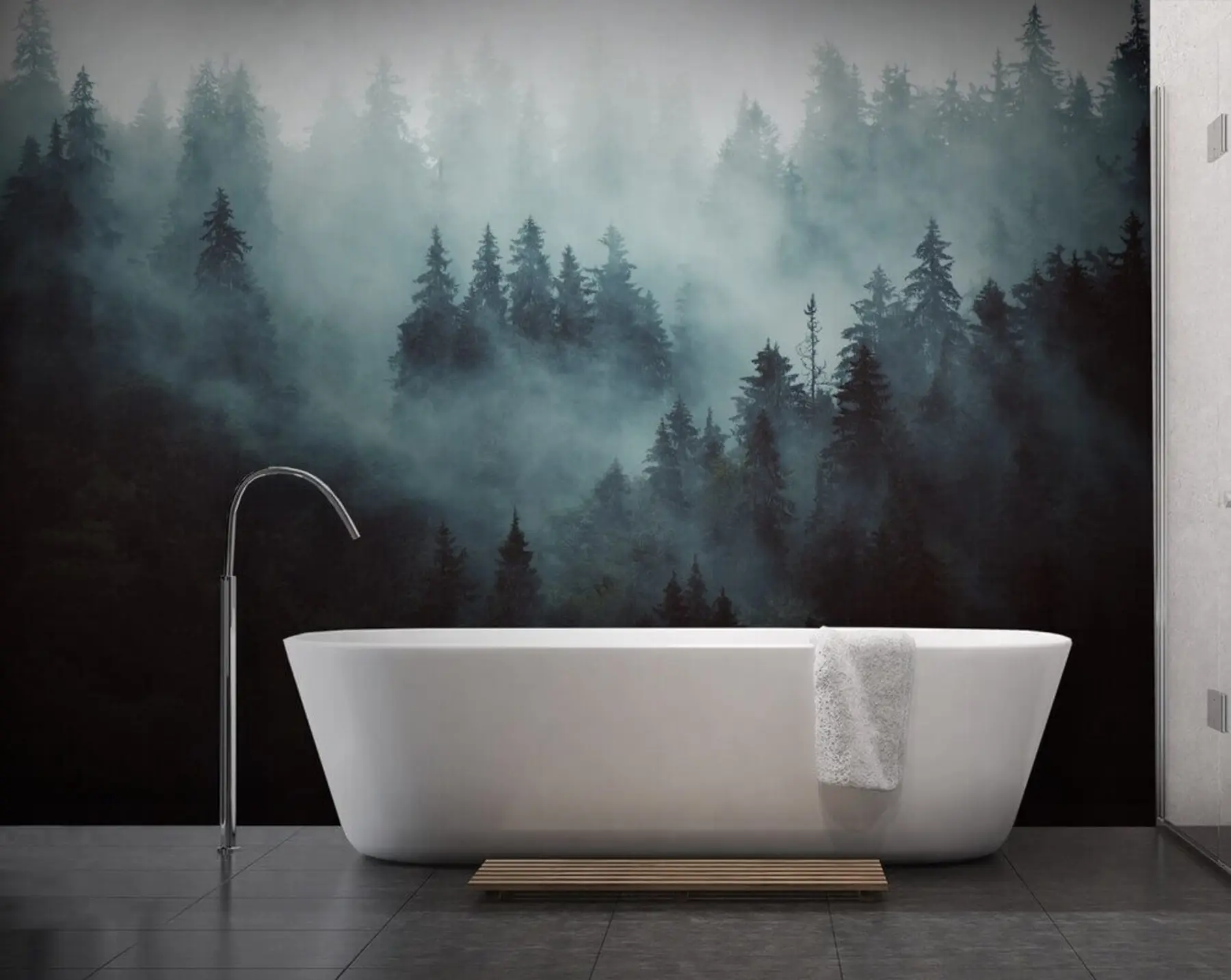 Шпалери Гарний ліс в тумані u54118