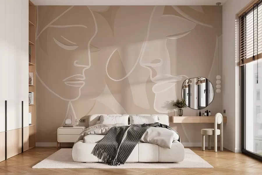 Шпалери Абстракція облич w03732v2