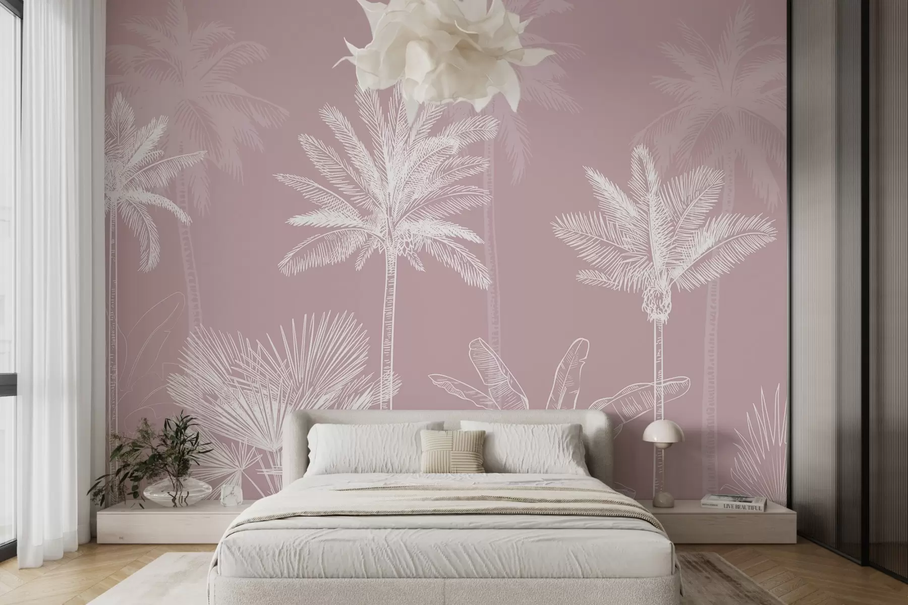 Шпалери Білі пальми w03831v2