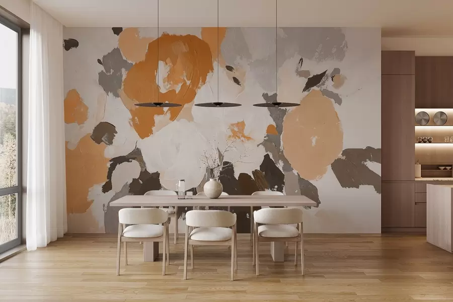 Шпалери Абстрактні акрилові квіти w09070v1