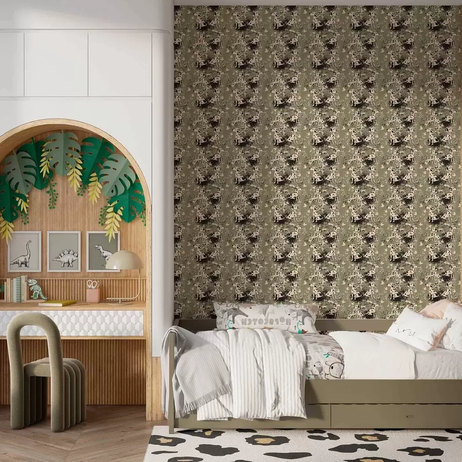 Шпалери Далматинці на оливковому тлі a00122