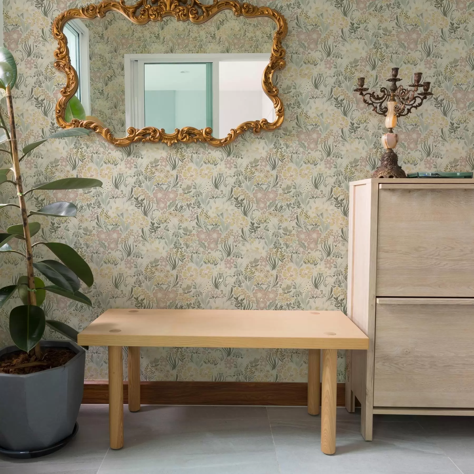 Шпалери Квітковий принт у пастельній палітрі a00154v1