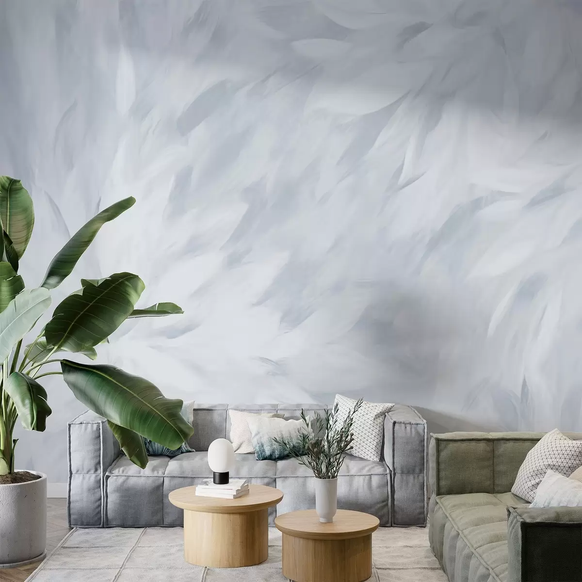 Шпалери Квіти в стилі м'яких мазків w03986v3