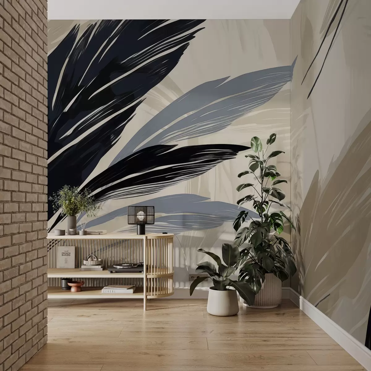 Шпалери Абстрактне різнокольорове пір'я w04037v2