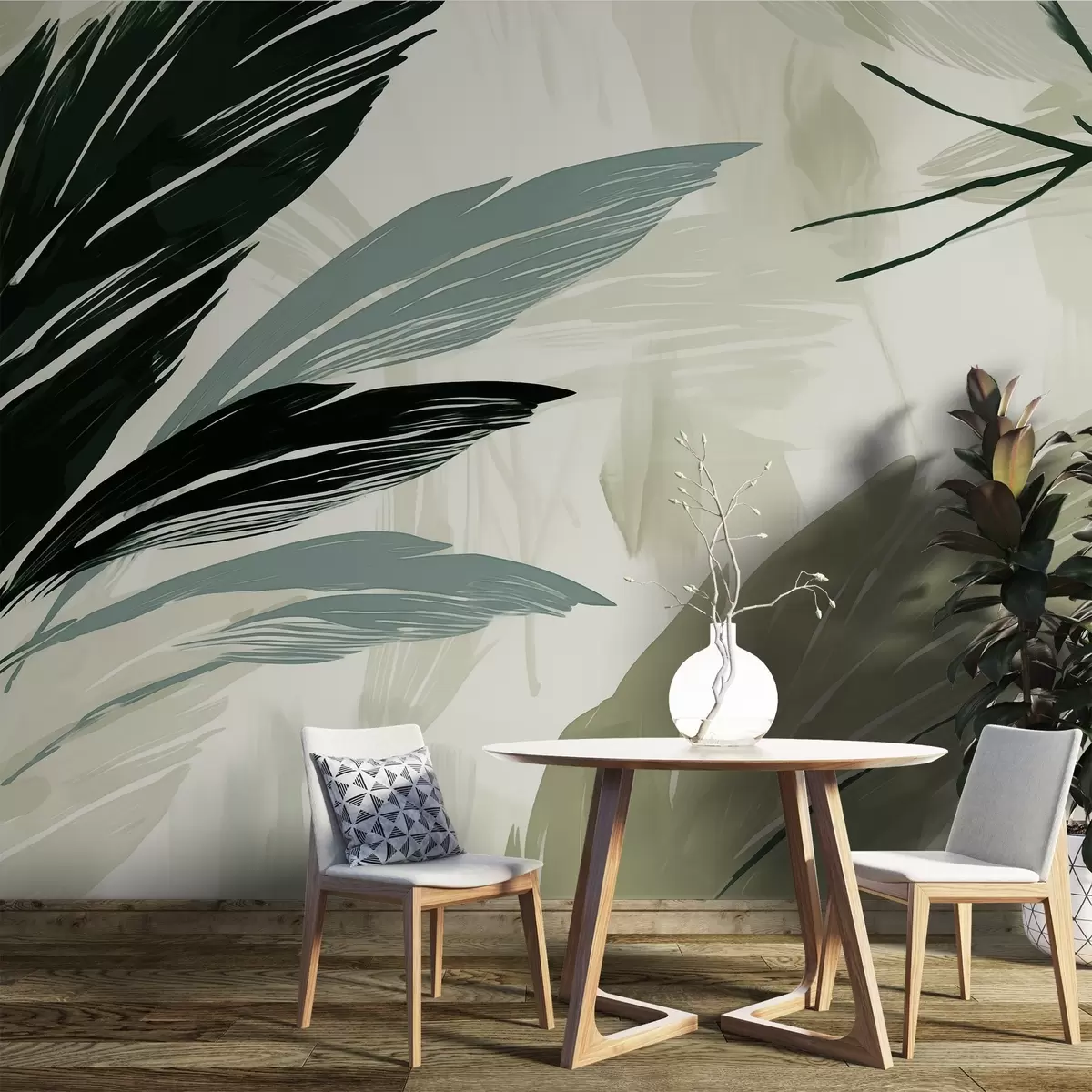 Шпалери Абстрактне різнокольорове пір'я w04037v3