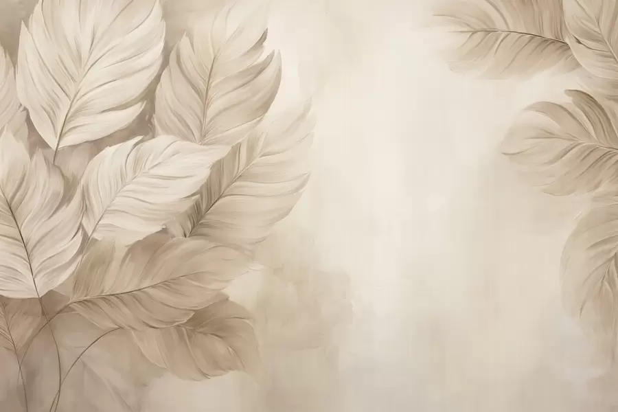 Шпалери Пастельне листя w09175v2