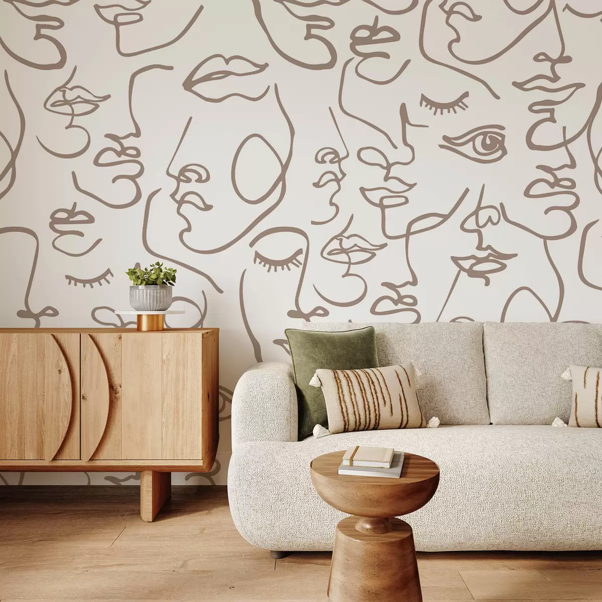 Шпалери Абстрактні обличчя w04121v1