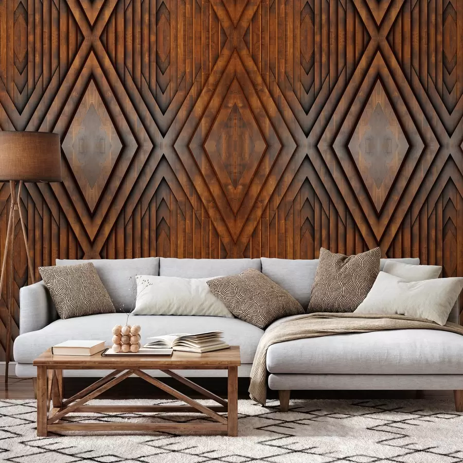 Шпалери імітація дерев'яних панелей w04168v1